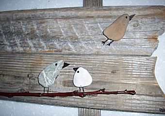 Kiezelsteen vogeltjes