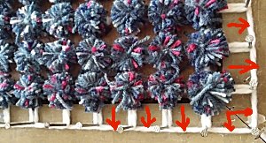 Pompom kleedje maken (deel 2)