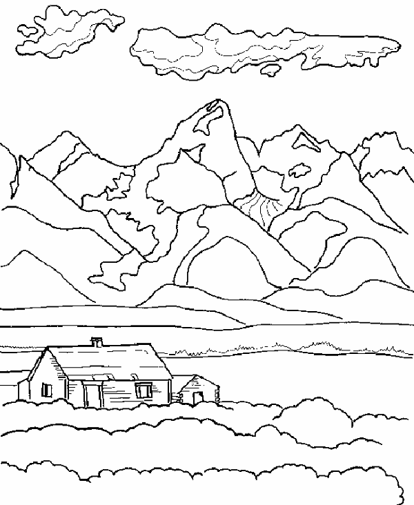 Landschap met bergen