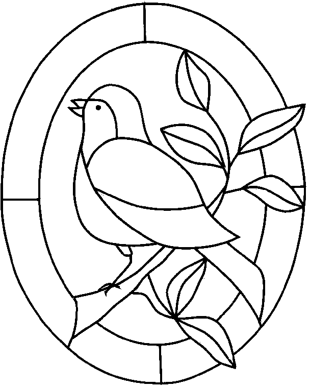 Vogel in glasinloodvorm