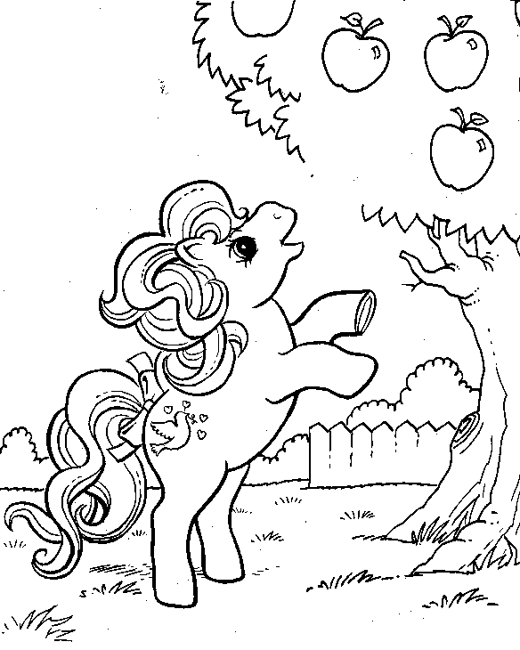 My Little Pony eet een appel