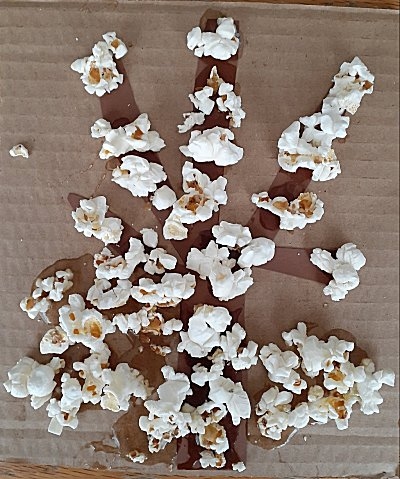 Boom maken met popcorn