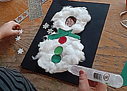 Sneeuwpop met gezicht