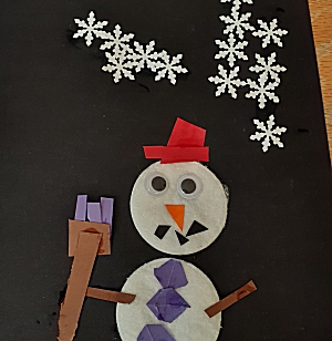 Sneeuwpop van papier