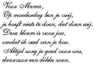 Bloemen voor moeder