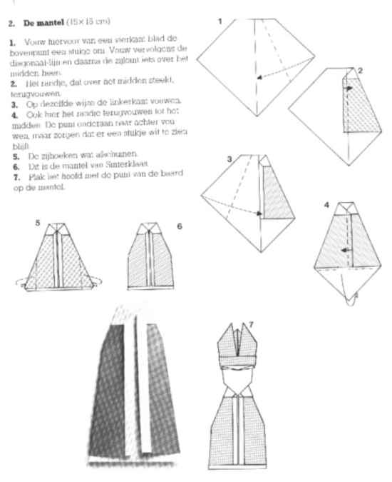 Sinterklaas vouwen