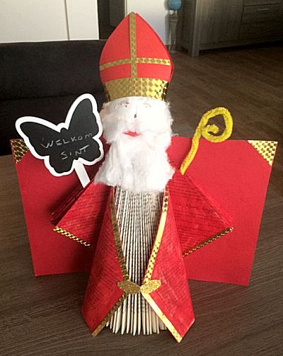 Boek vouwen tot Sinterklaas