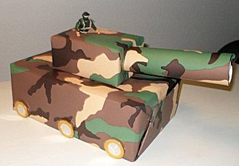 Tank in camouflagekleuren