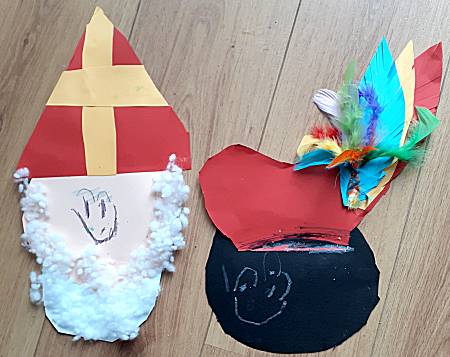 Sinterklaas hoofd maken van papier