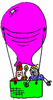 Luchtballon met Sint en Piet