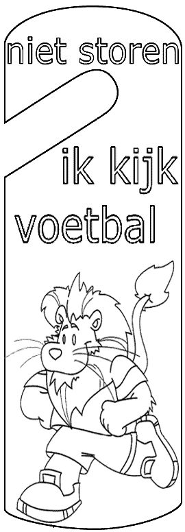 Ik kijk voetbal deurhanger