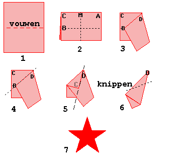 Onwijs Knutselen voor kinderen: Ster met één knip RC-07